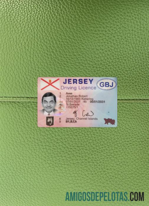 Carteira de motorista de Jersey fotolook frenteal amostra